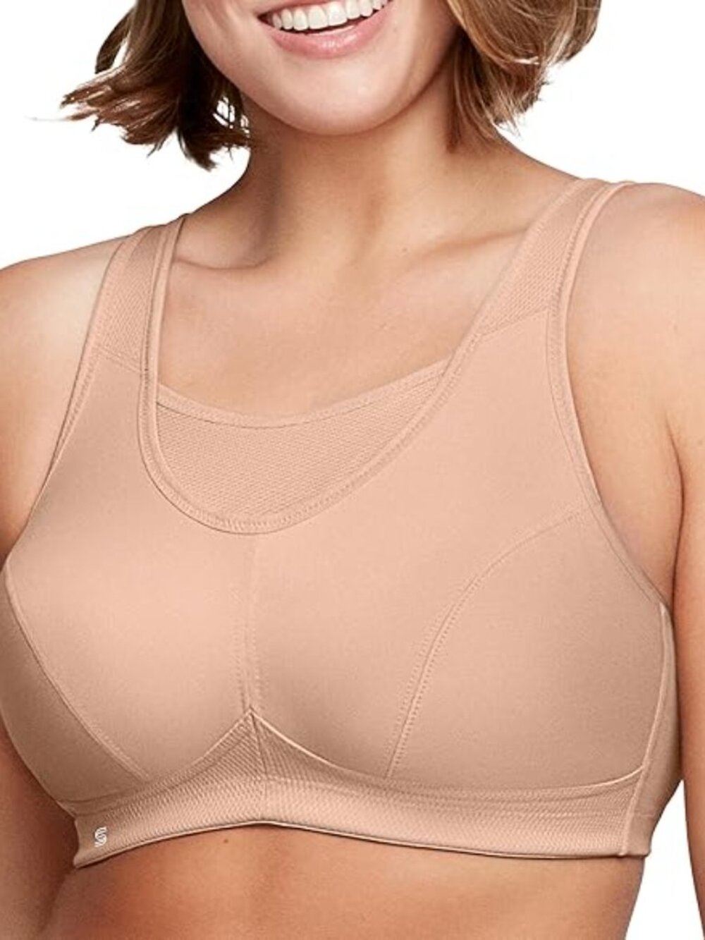 Glamorise 1066 Sports Bra 36C Wirefree Full Support Athleisure No Bounce